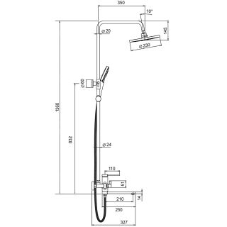 Душевая стойка Frap F2467 хром
